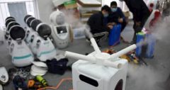 ربات‌ها در بیمارستان‌های چین در مقابله با کرونا